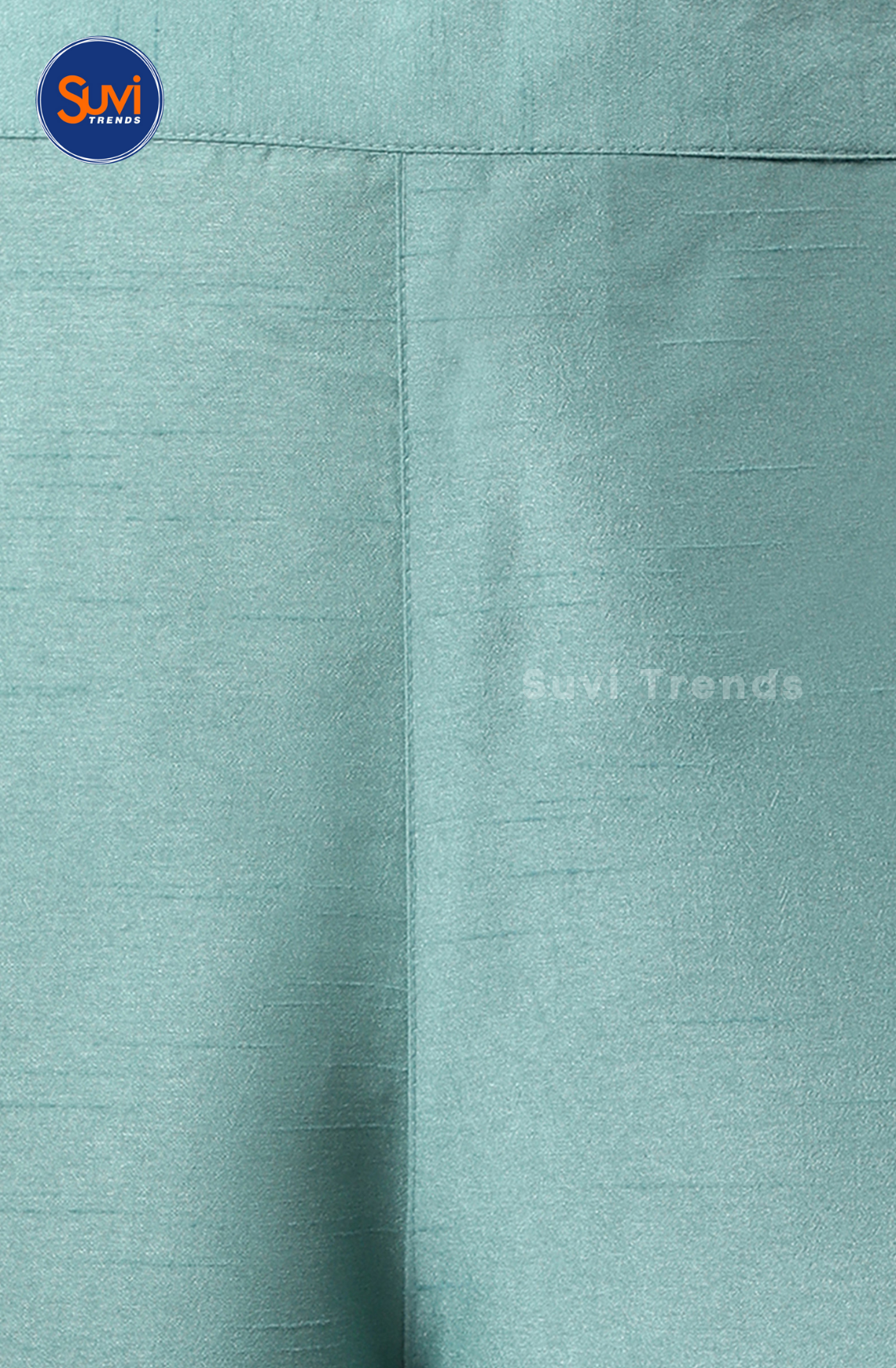 Green Poly Silk Kurti with Palazzo