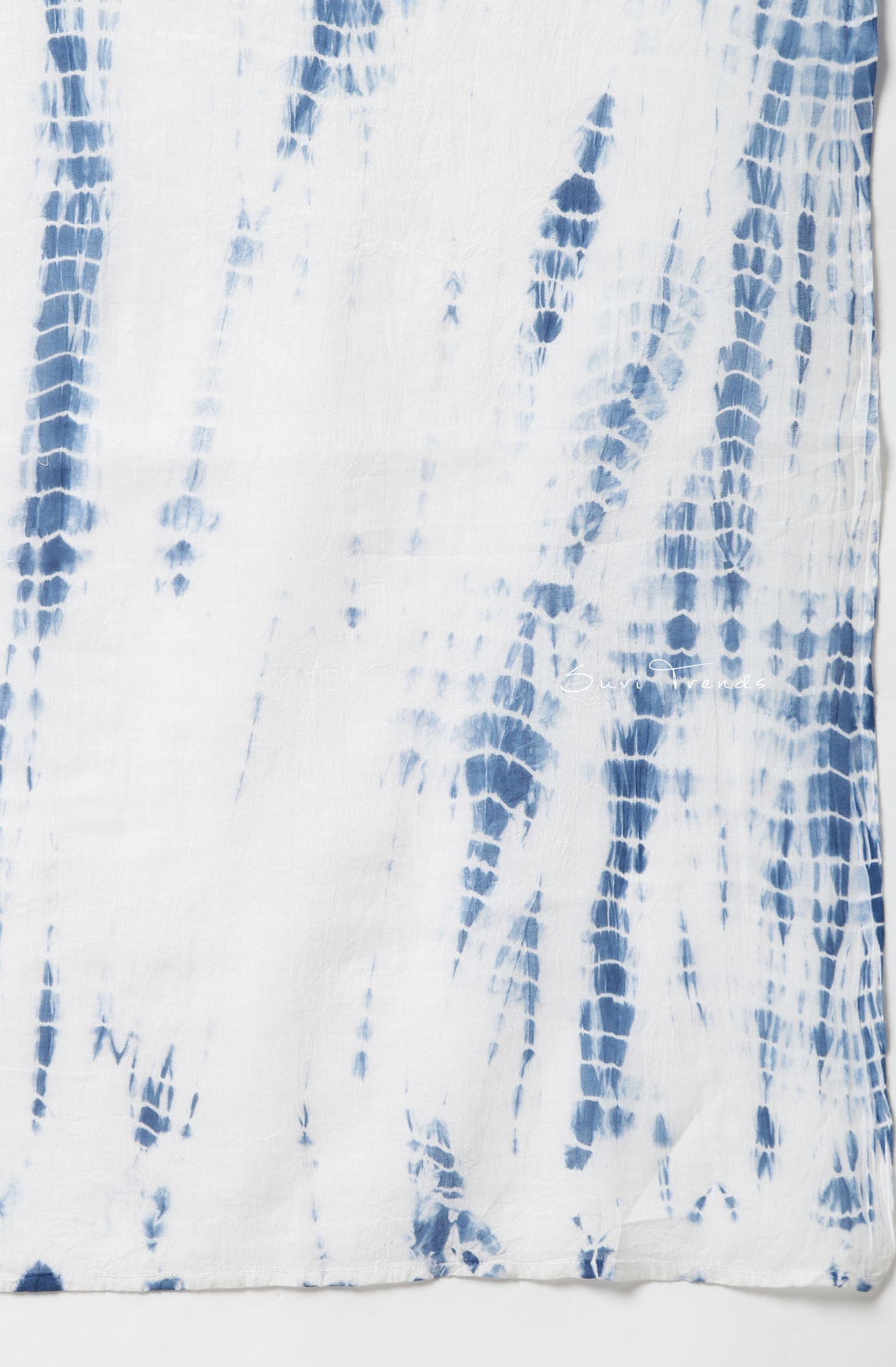 Block Printed Anarkali Set - White