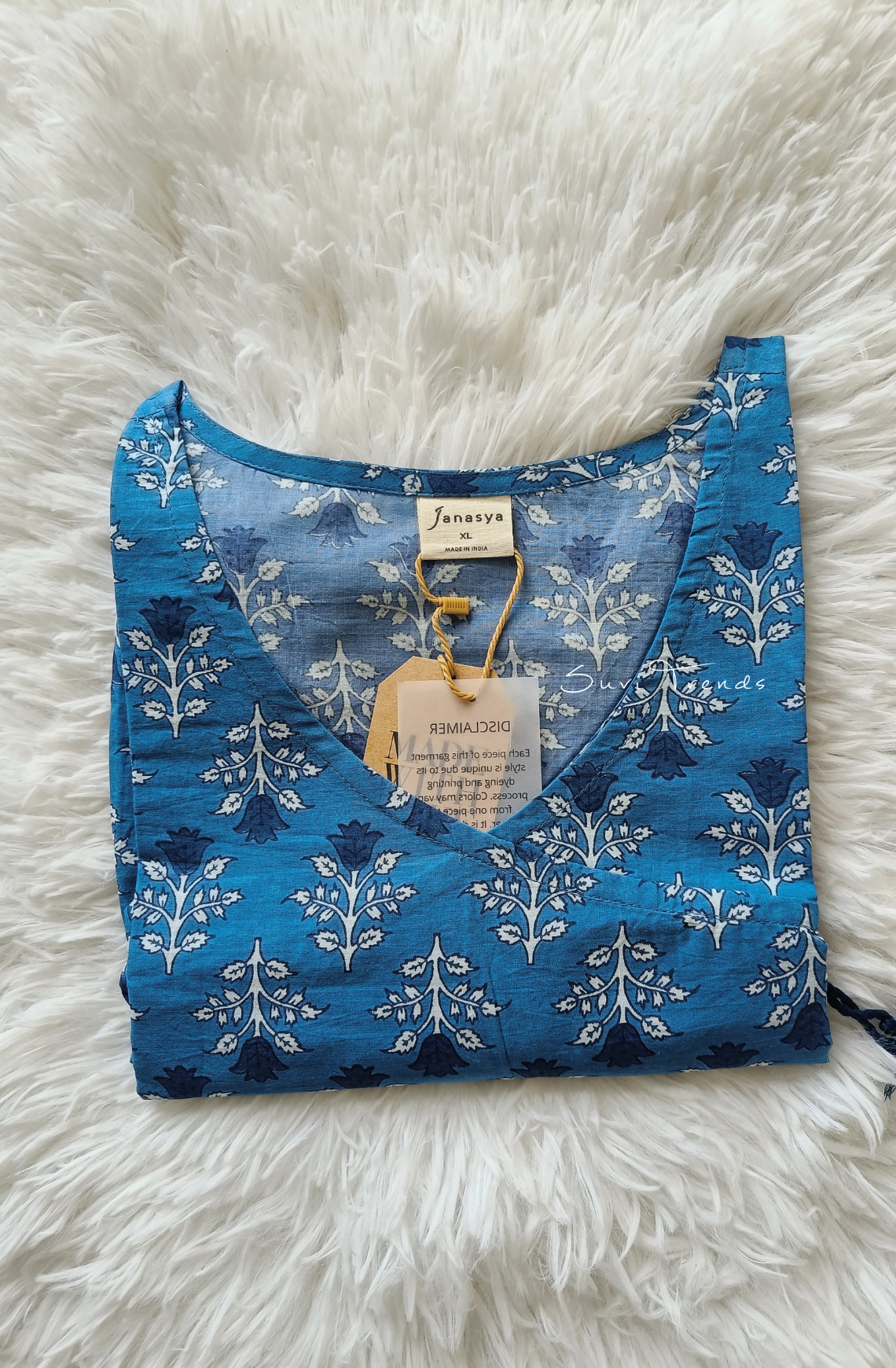 Floral Peplum Short Top - Blue