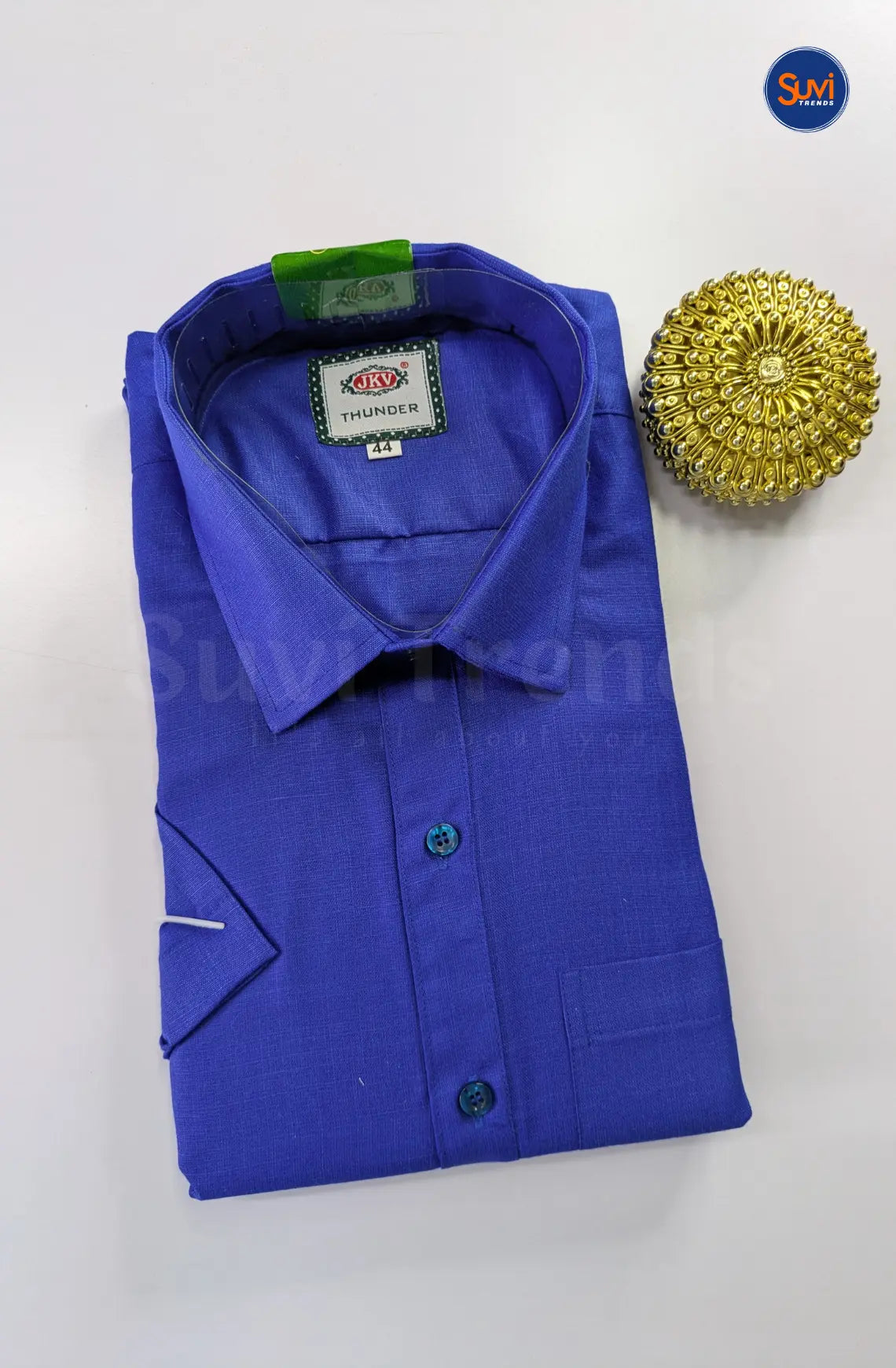 Casual Men's Cotton Dhoti Set - Blue