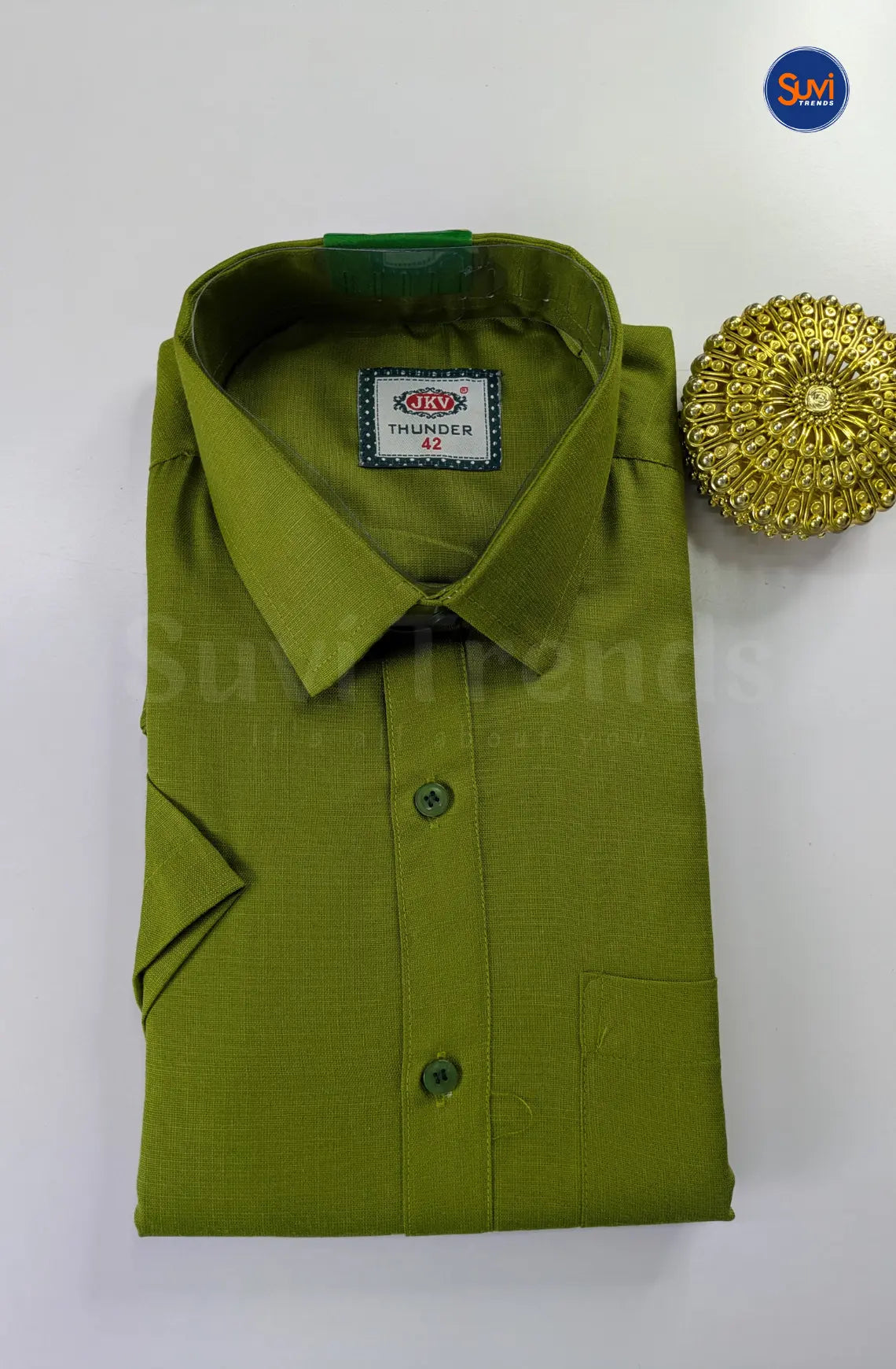 Casual Men's Cotton Dhoti Set - Green
