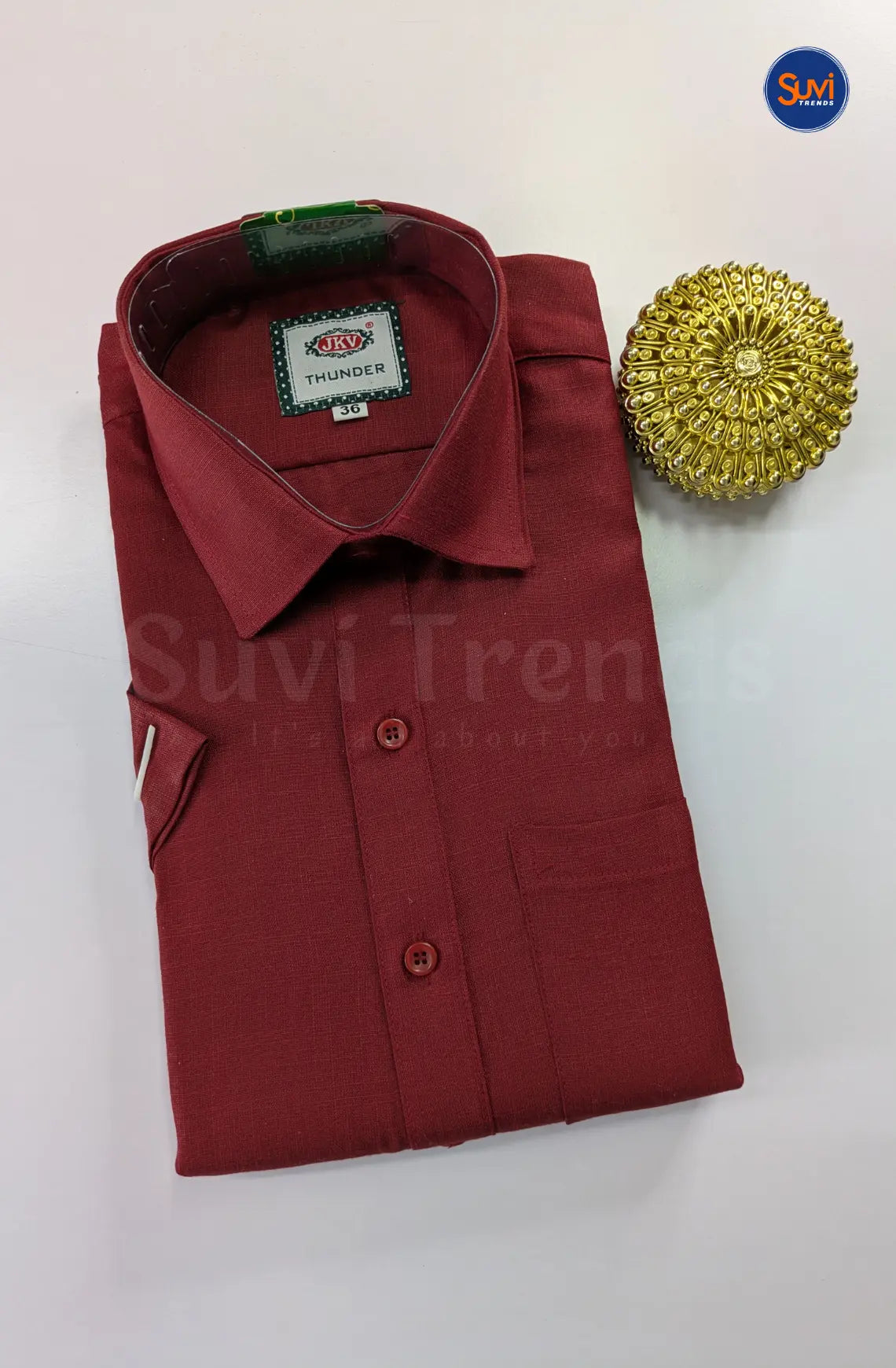 Casual Men's Cotton Dhoti Set - Maroon