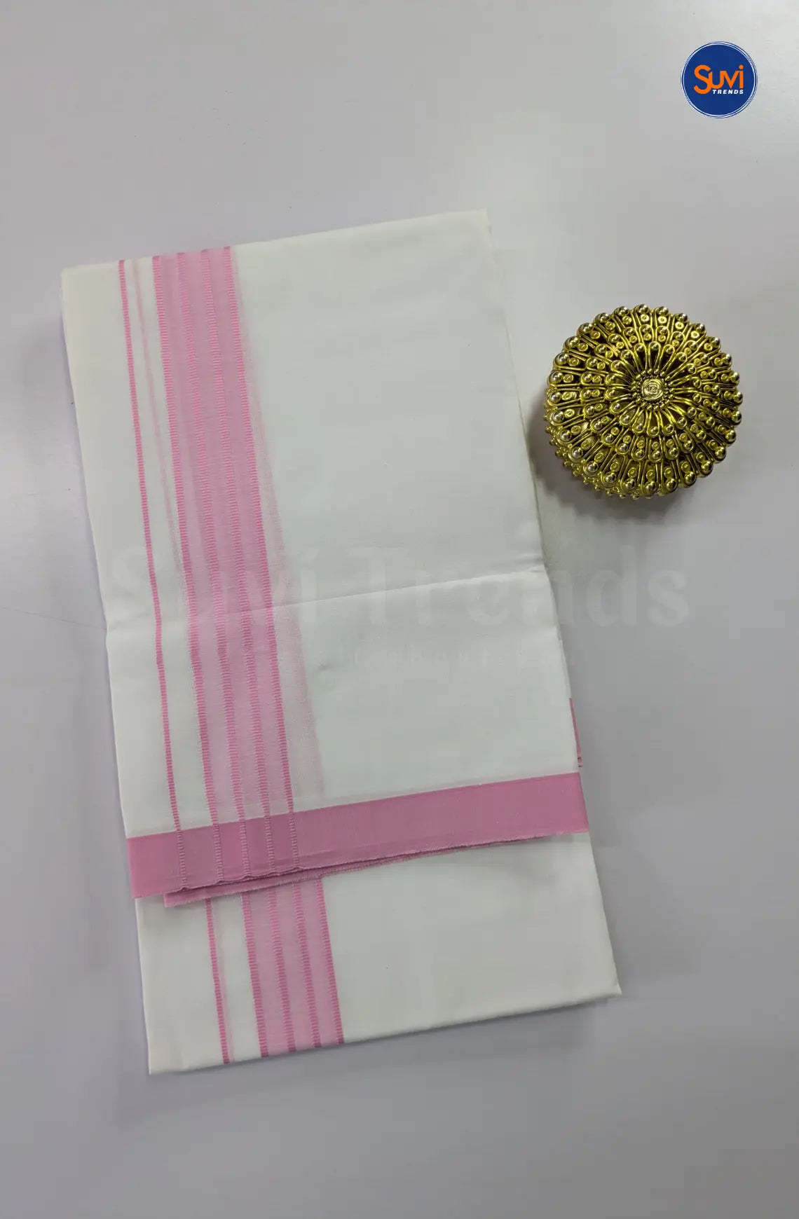 Casual Men's Cotton Dhoti Set - Pink