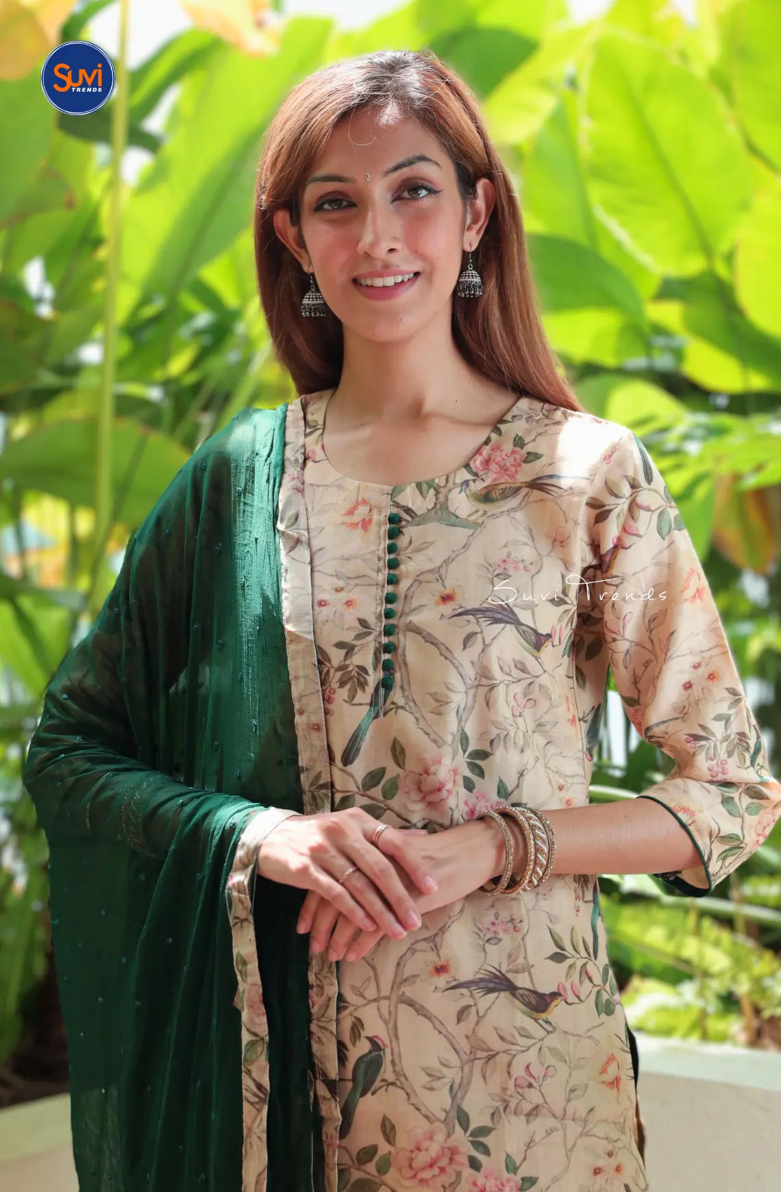 Digital Printed Suit Set - Brown