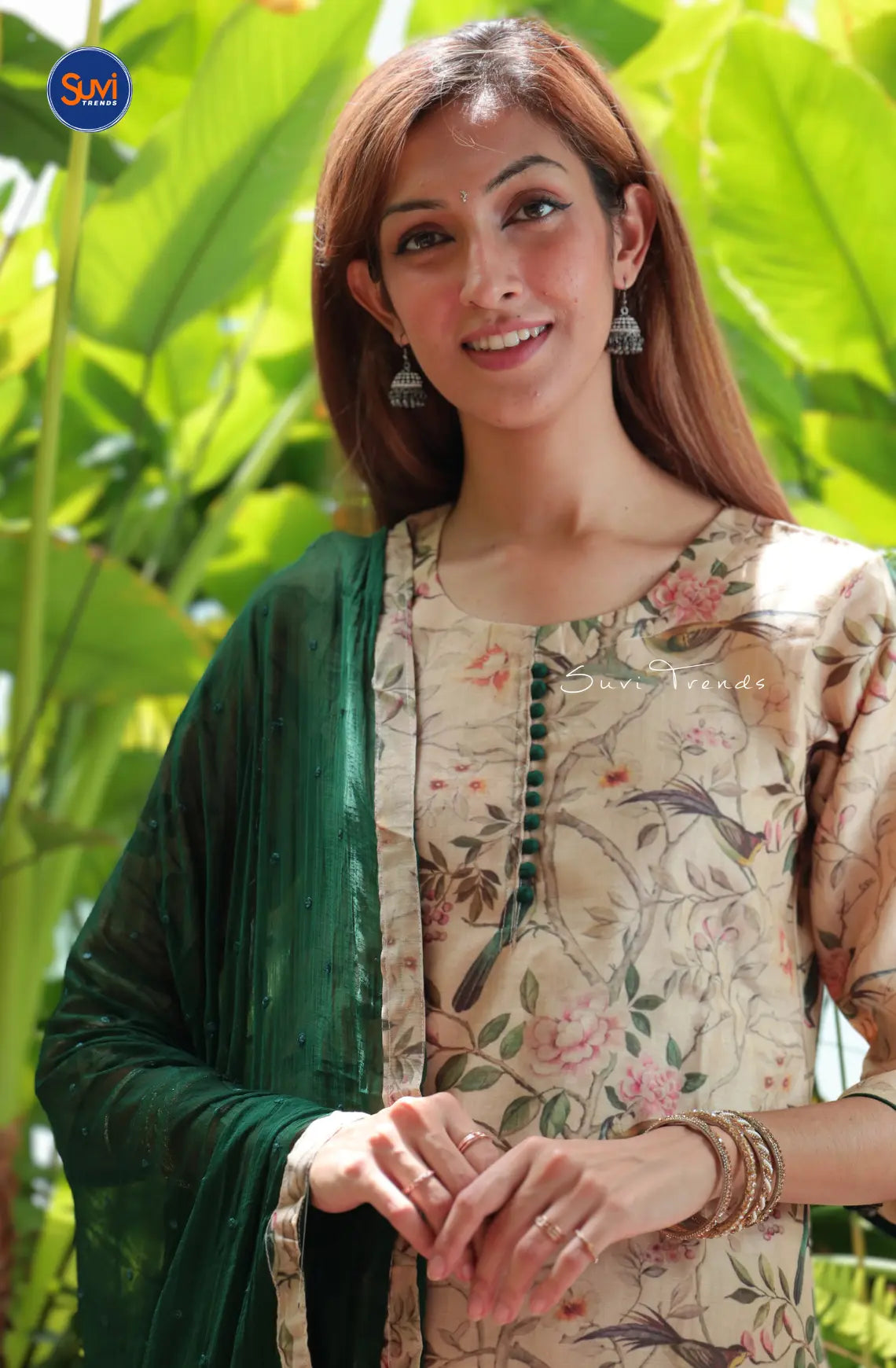 Digital Printed Suit Set - Brown