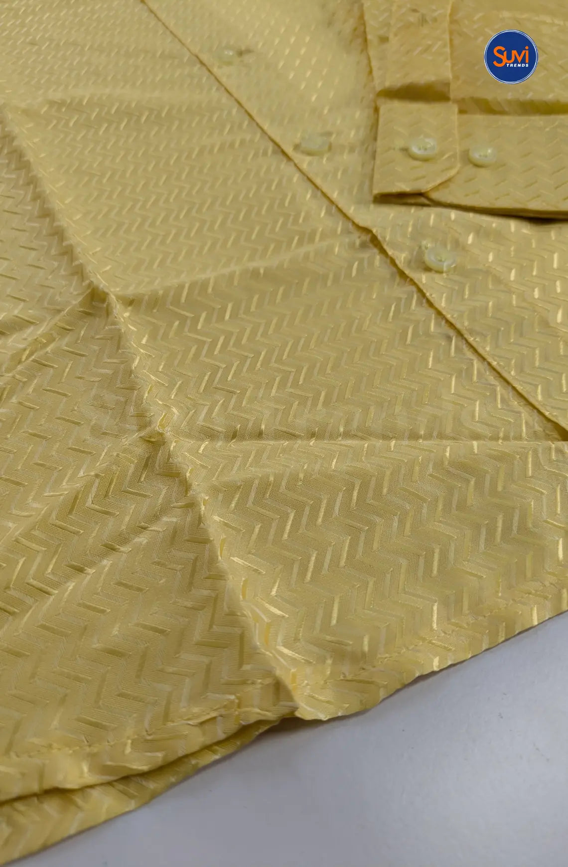 Luxury Embossed Dhoti Set Woven With Gold Zari - Champagne
