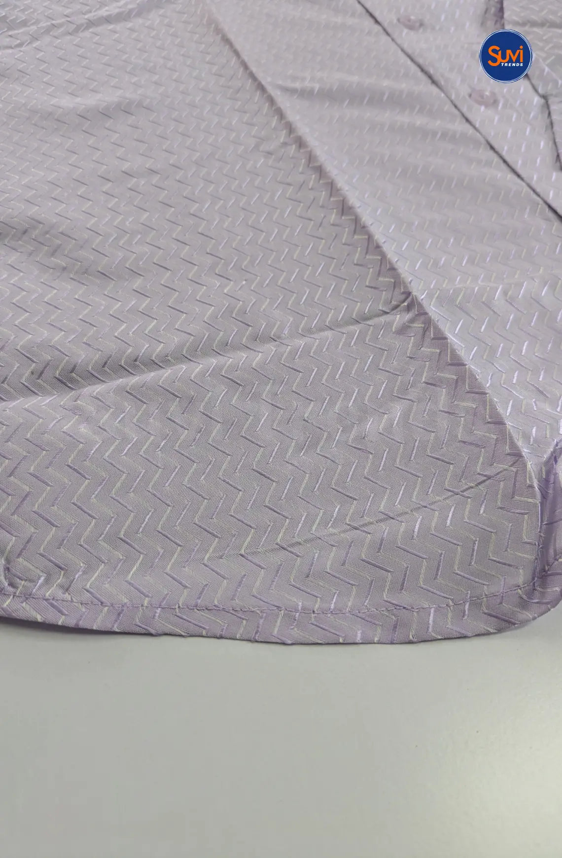 Luxury Embossed Dhoti Set Woven With Gold Zari - Lavender