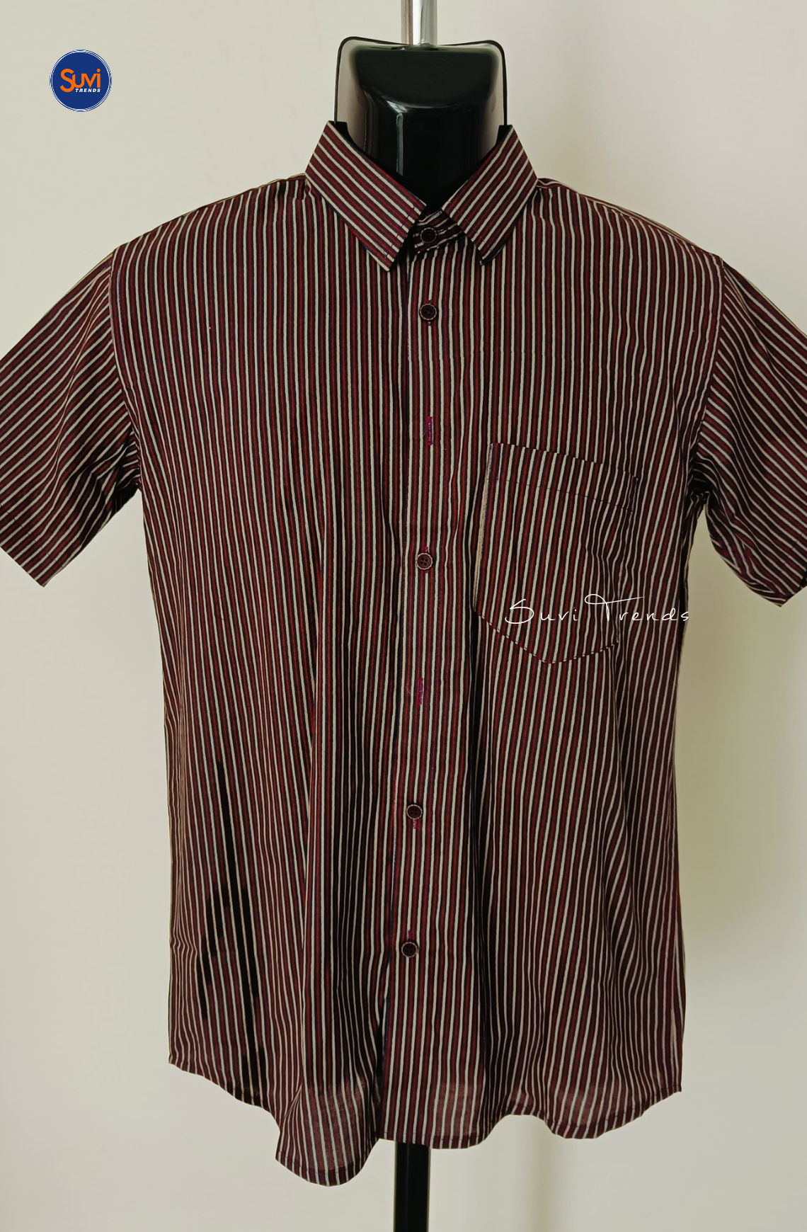 Men's Pure Cotton Shirt - Brown
