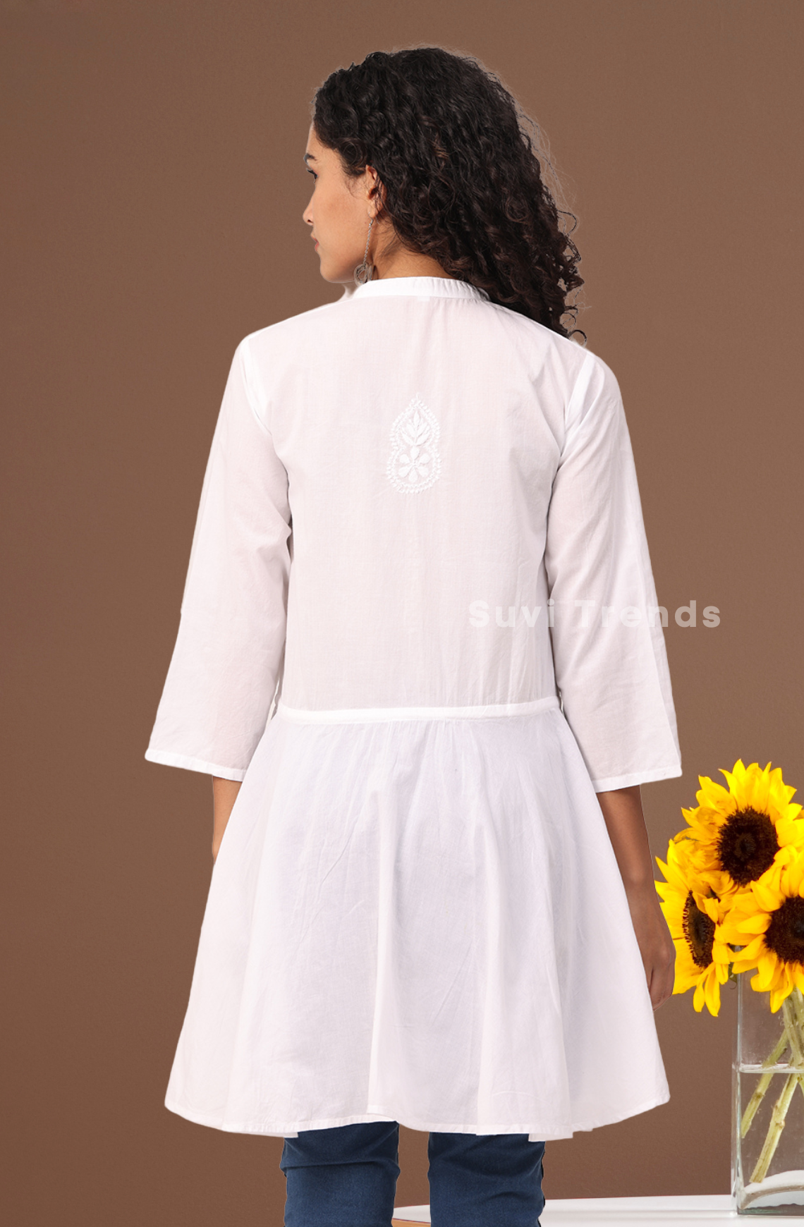 White Chikankari Top