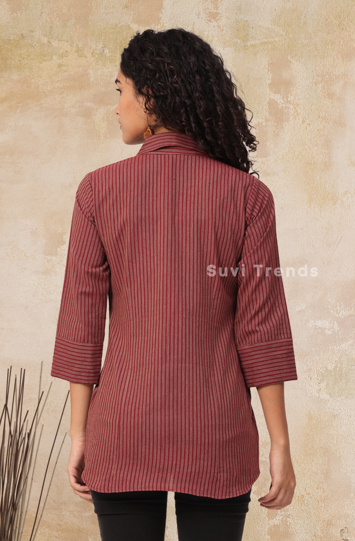 Wine Stripes Women's Shirt