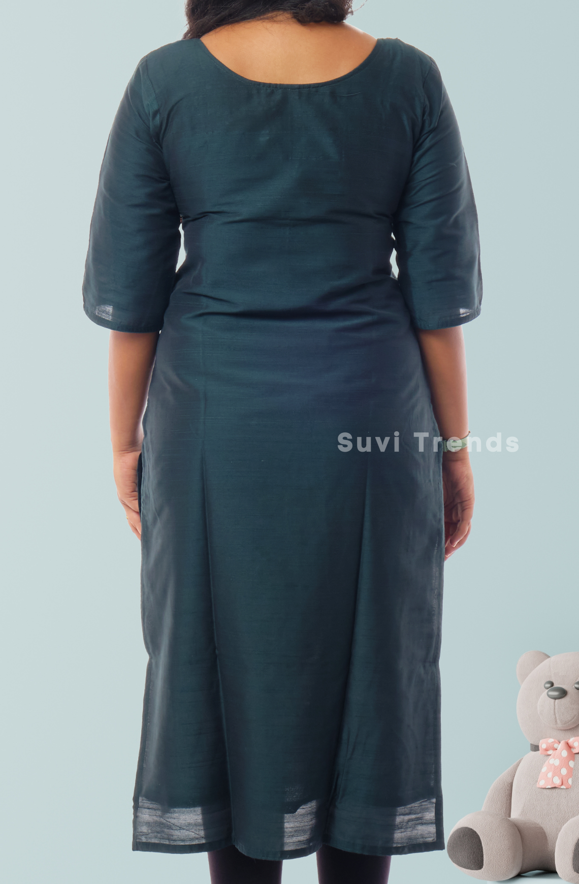 Green & Blue Aari worked Kurti