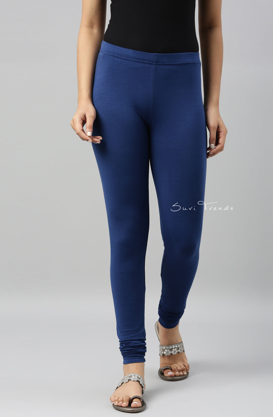 Royal Blue Cotton Churidar Leggings