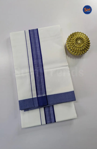 Casual Men's Cotton Dhoti Set - Blue