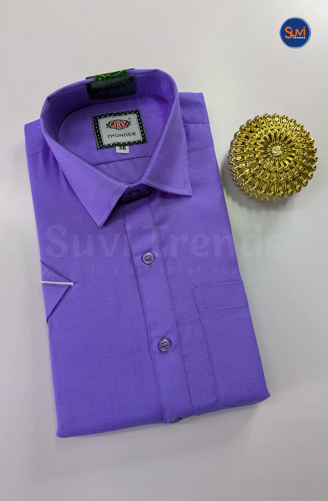 Casual Men's Cotton Dhoti Set - Purple