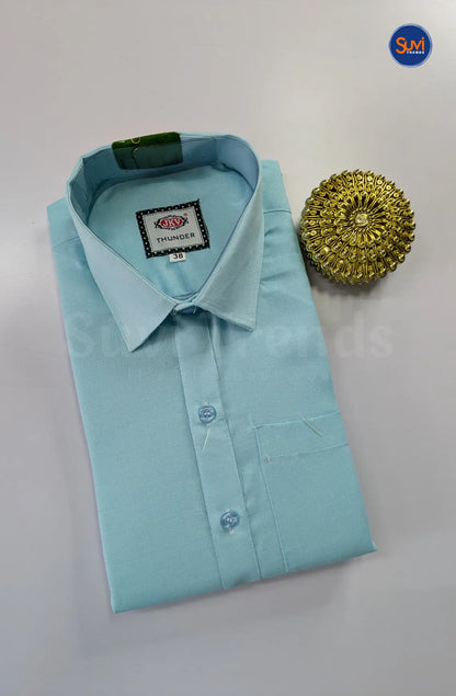 Casual Men's Cotton Dhoti Set - Sky Blue