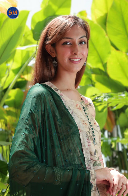 Digital Printed Suit Set - Brown