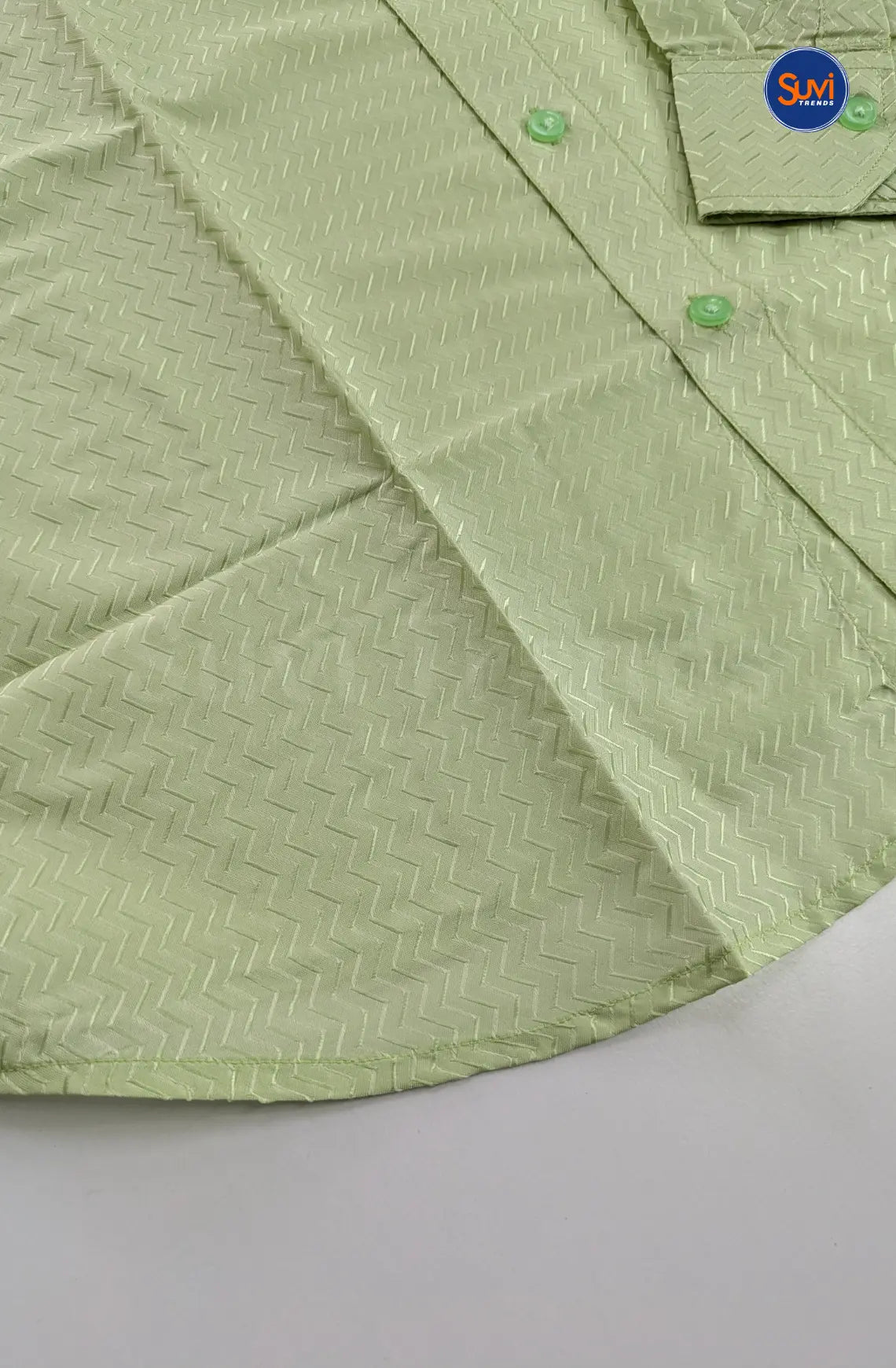 Luxury Embossed Dhoti Set Woven With Gold Zari - Marine Green
