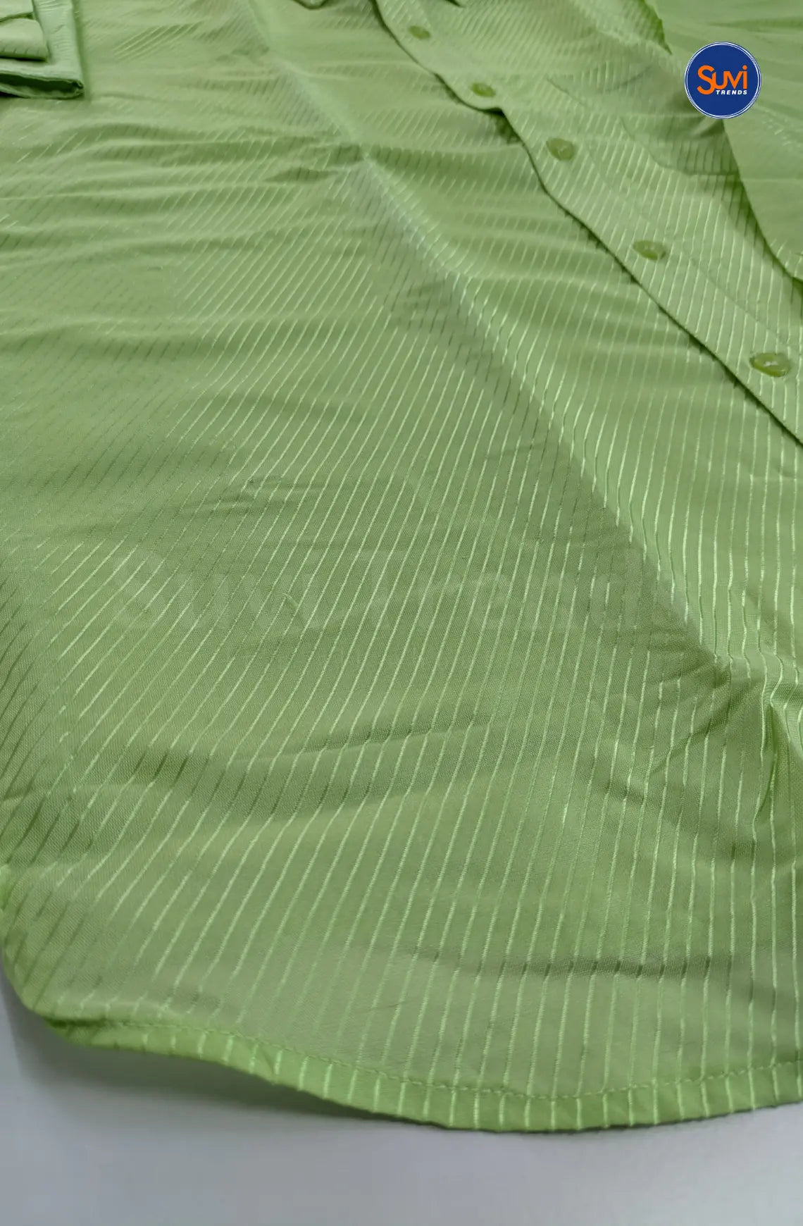 Premium Stripes Men's Dhoti Set - Pista