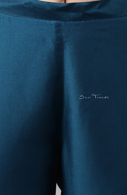 Solid Kurta Set - Teal