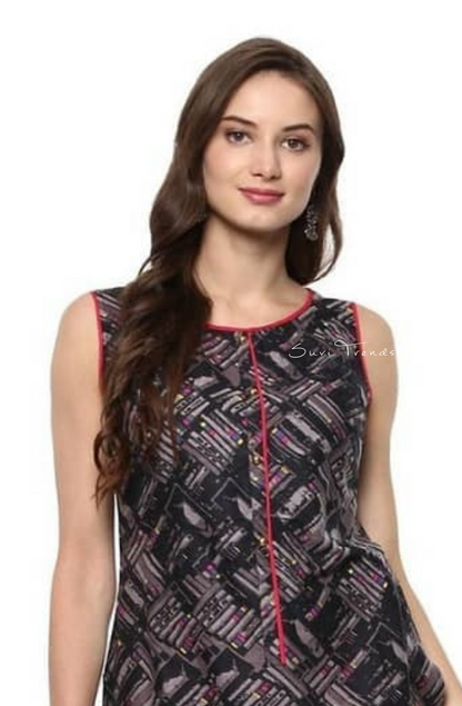 Multi Matrix Printed Straight Kurta - Multi-Colour