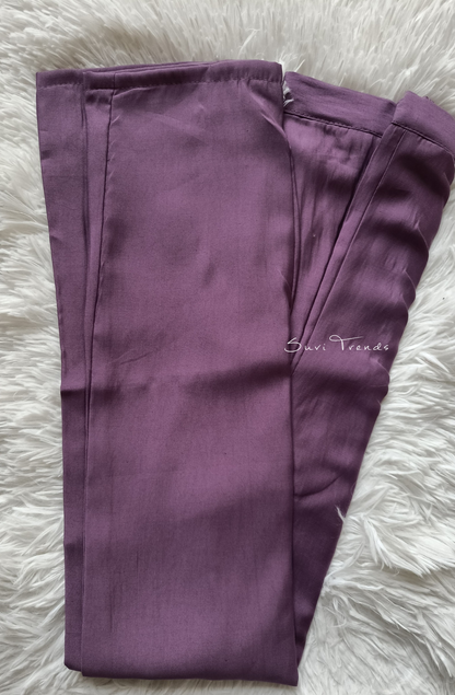 Floral Embroidered Muslin Suit Set - Mauve