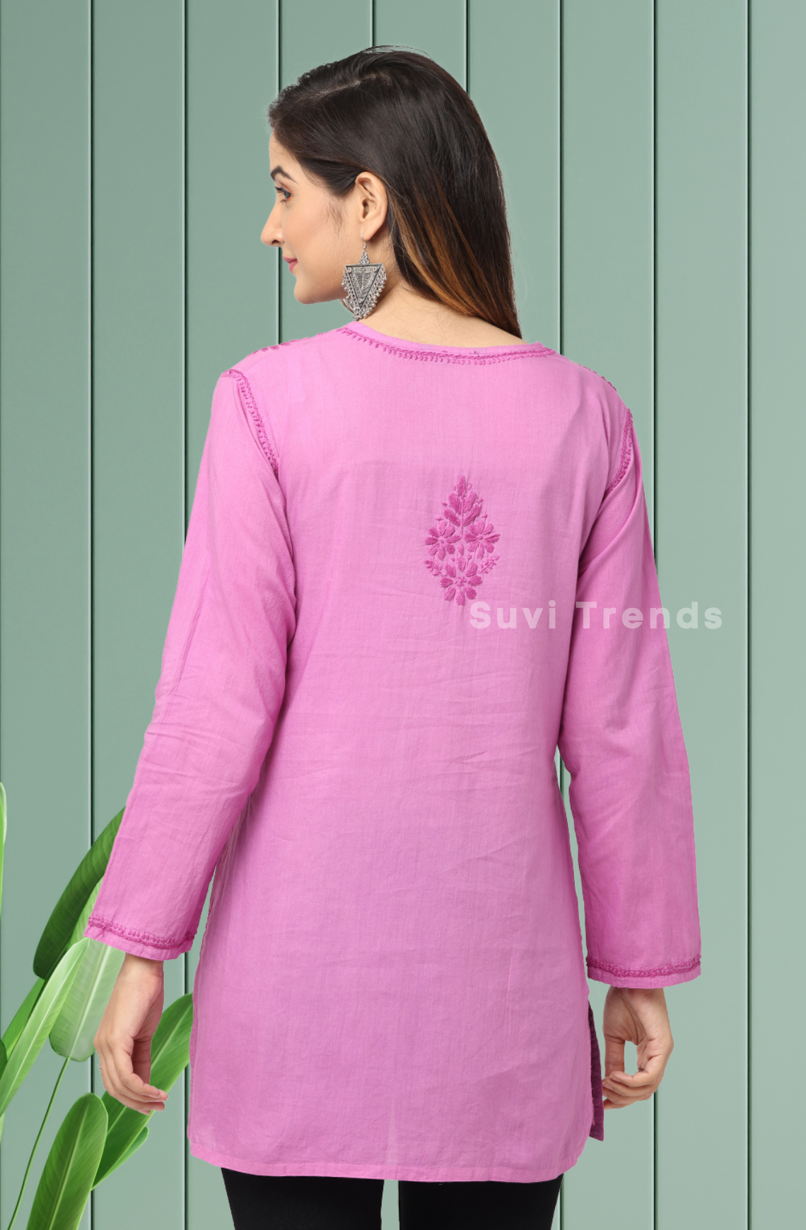Violet Chikankari Top