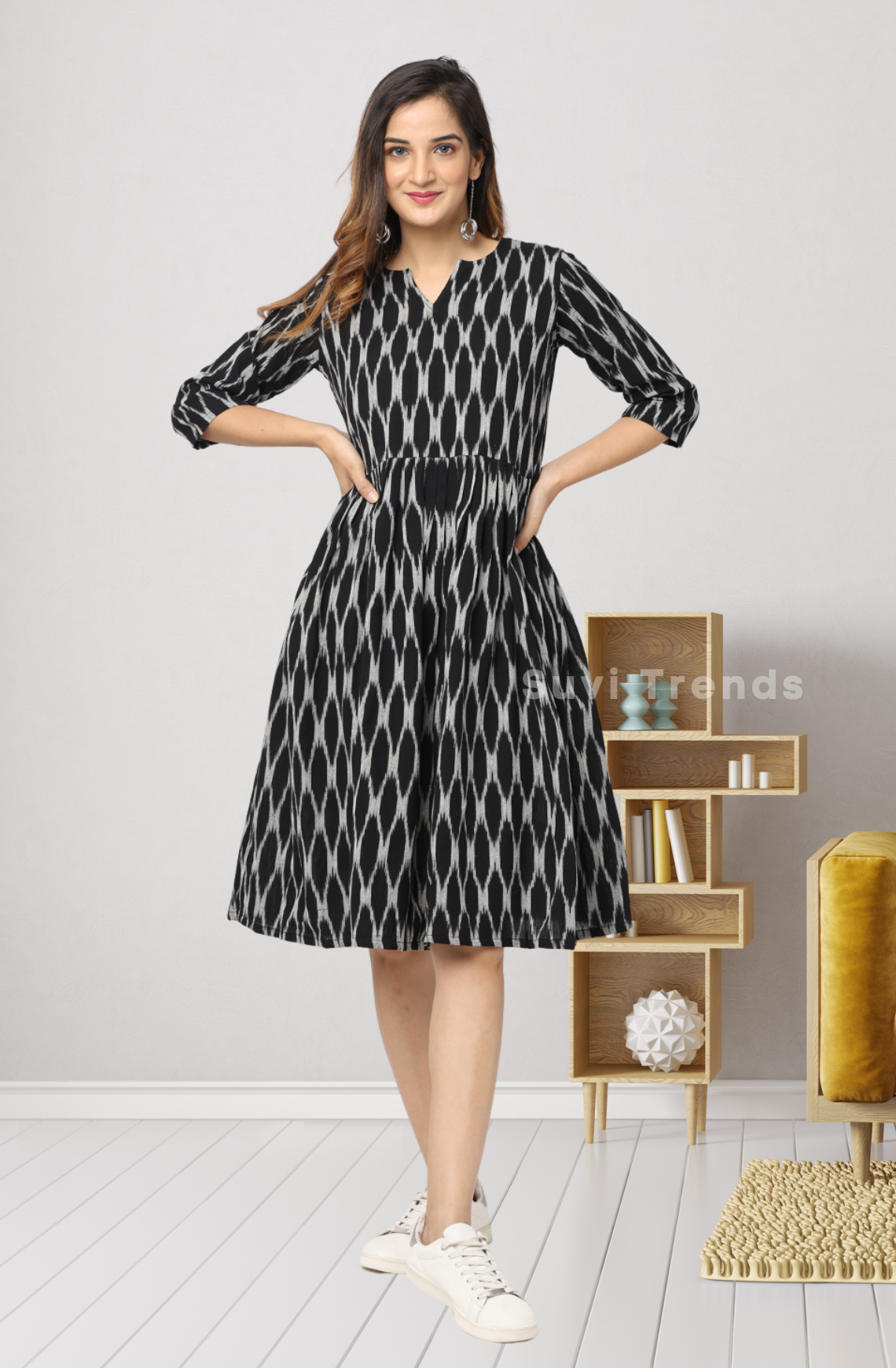 Black Ikat Dress