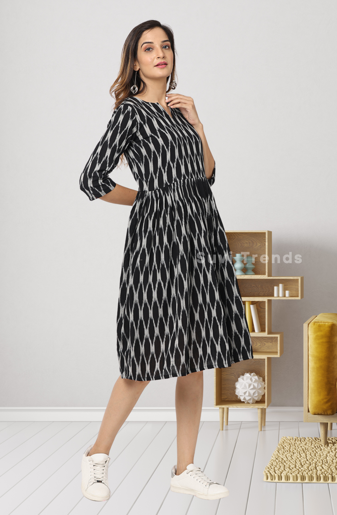 Black Ikat Dress