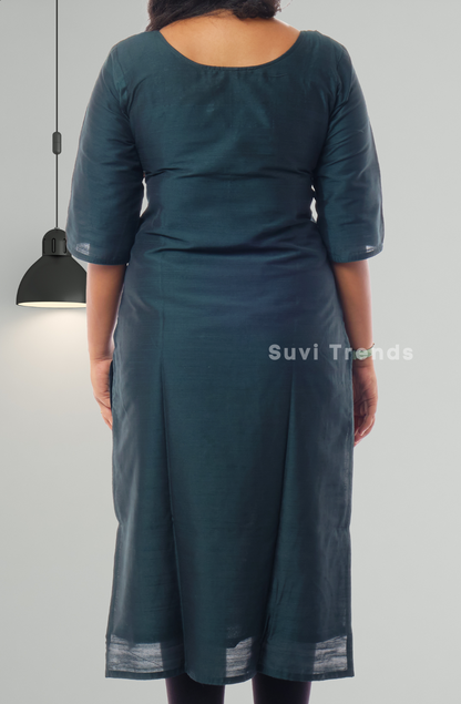 Green & Maroon Aari worked Kurti